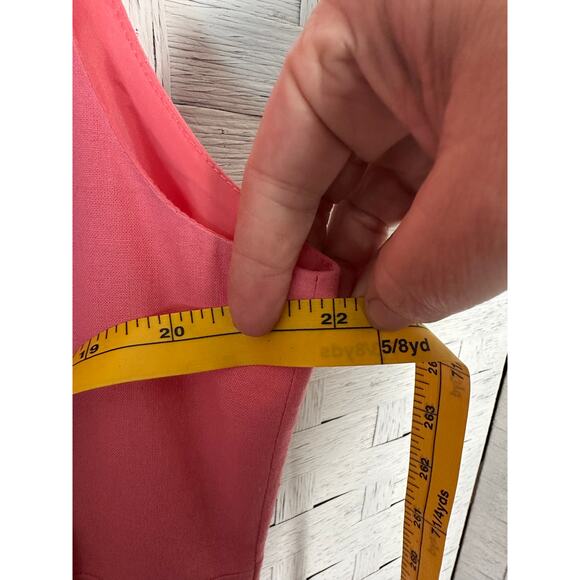 Chadwick’s Boston women’s linen dress sleeveless fit & flare plus size summer - Picture 7 of 11